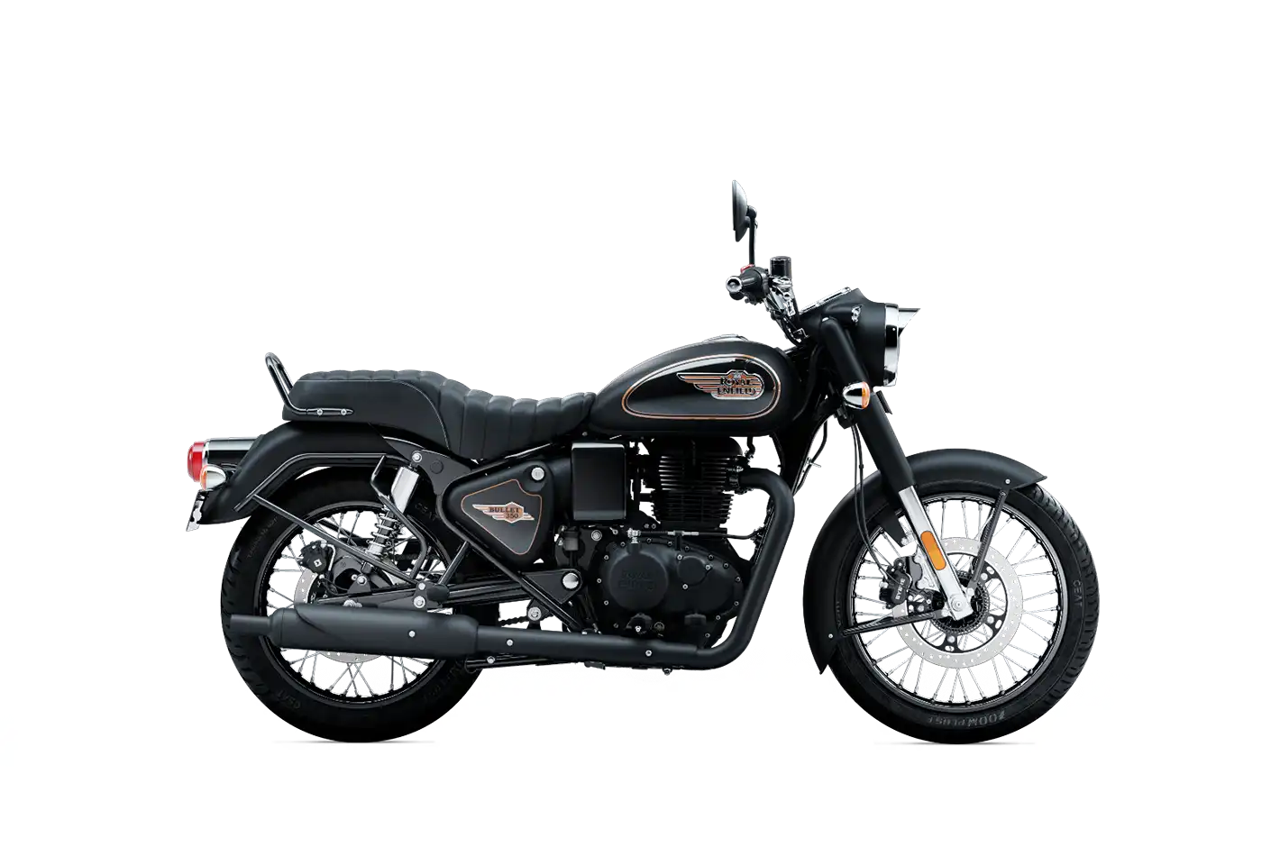 Royal Enfield Bullet 350 Moto Or Noir Couleurs